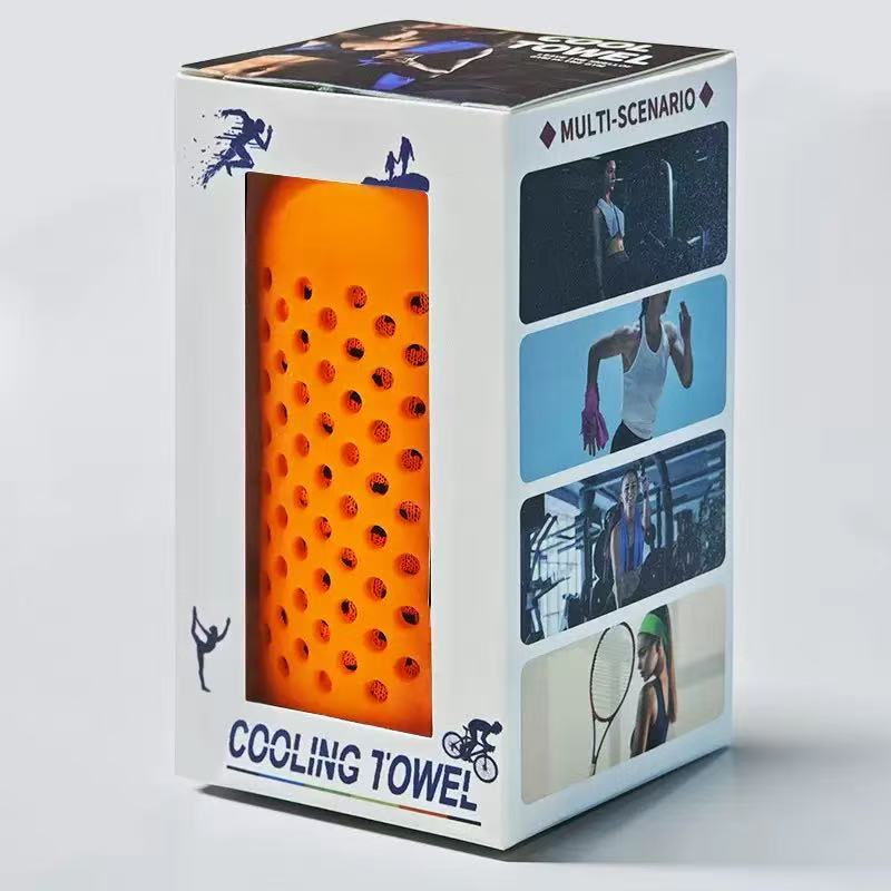 Cooling Towel with Portable Clip-On Case - Instant Ice Cold Sports Towel for Gym, Running & Yoga