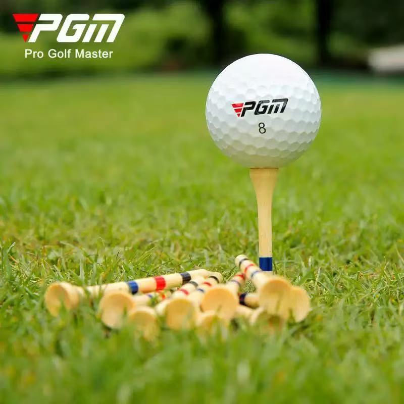 Premium Bamboo Golf Tees | Depth Marker Height Control, Eco-Friendly Wooden Golf Tees, 30-Pack