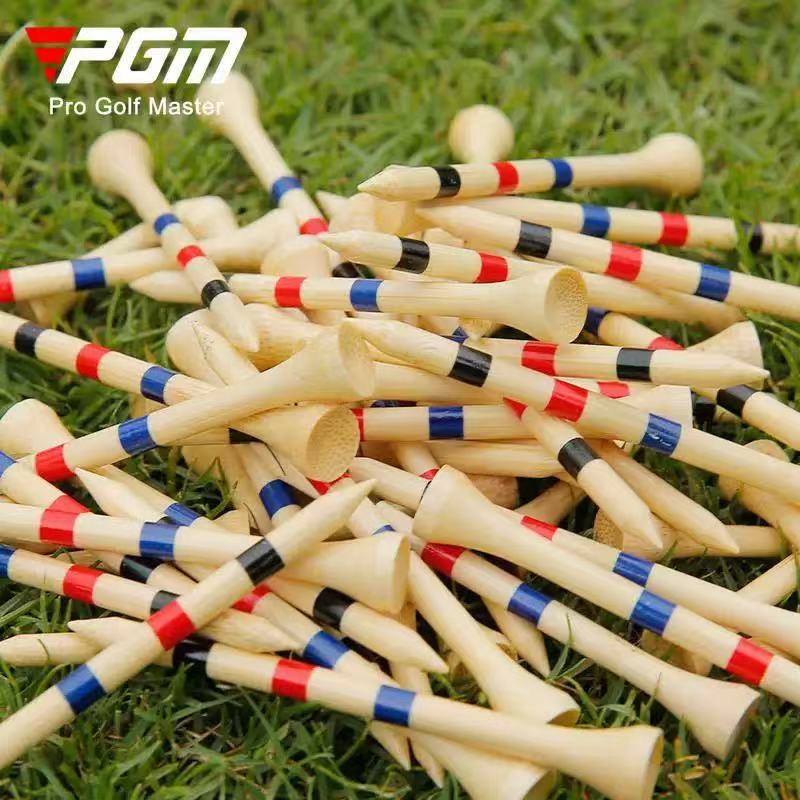 Premium Bamboo Golf Tees | Depth Marker Height Control, Eco-Friendly Wooden Golf Tees, 30-Pack