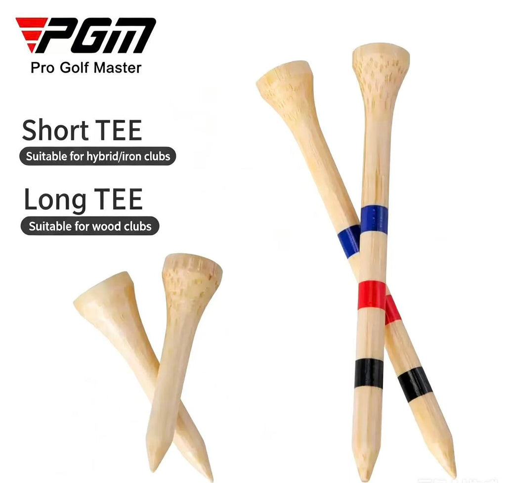 Premium Bamboo Golf Tees | Depth Marker Height Control, Eco-Friendly Wooden Golf Tees, 30-Pack