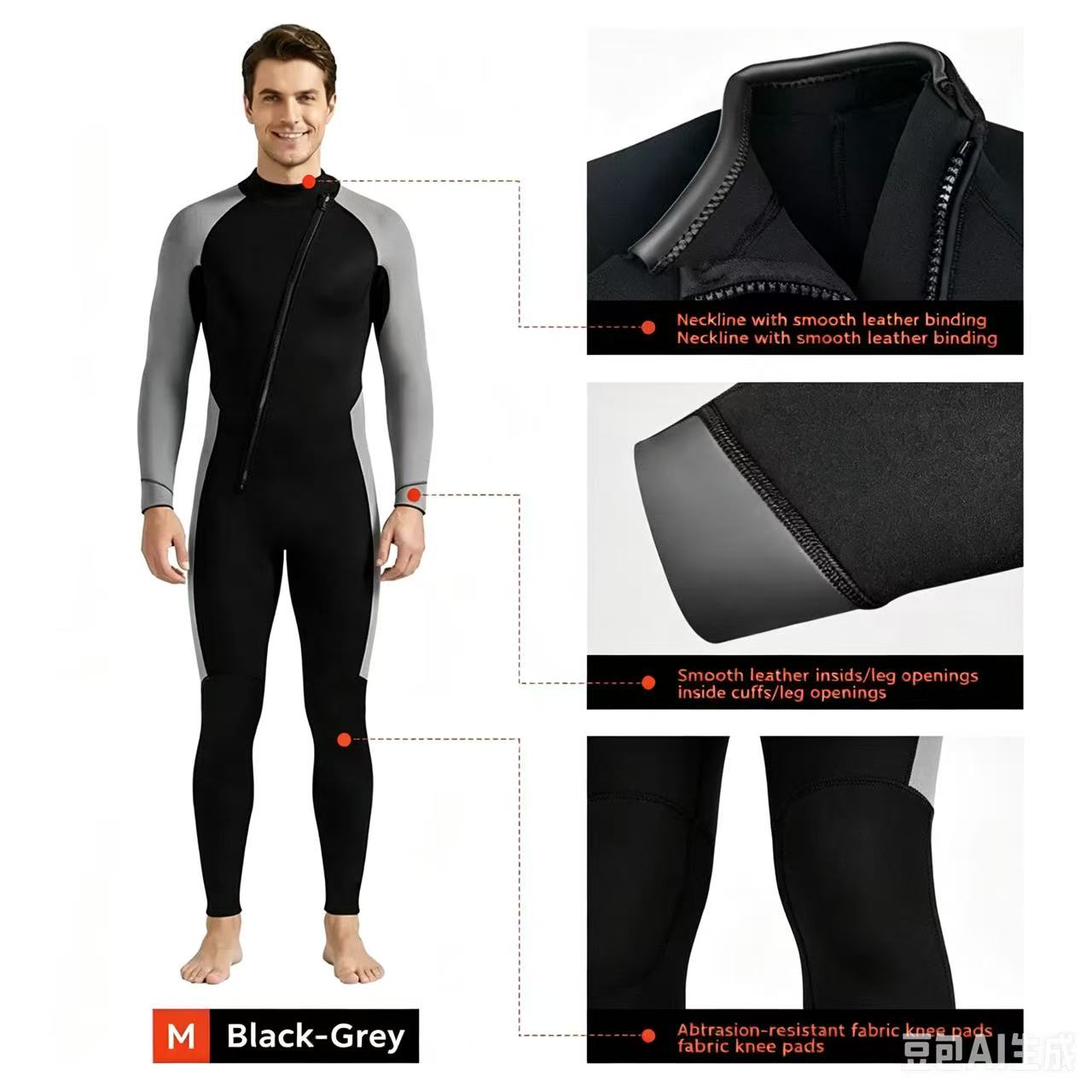 3mm Neoprene Full Wetsuit | Men & Women Thermal Surf & Diving Suit