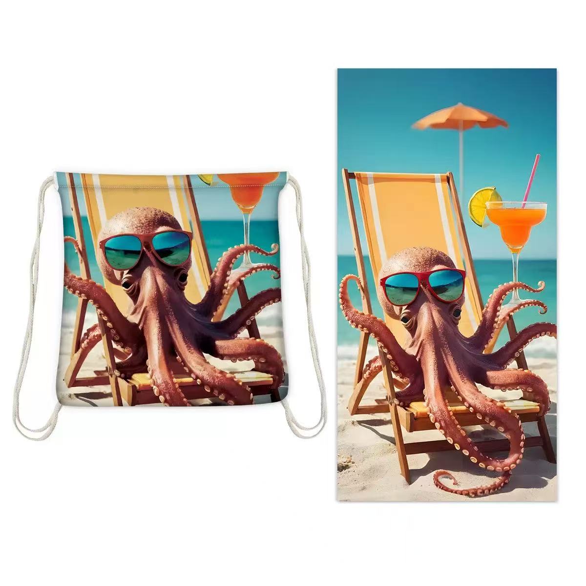 2-in-1 Beach Towel  Backpack | Assorted Printes