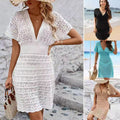 Bohemian Crochet Beach Cover-Up | Loose Knit Sheer Tunic for Swimwear