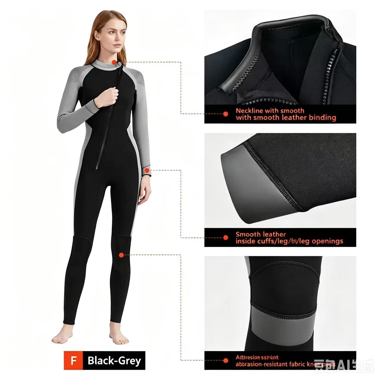 3mm Neoprene Full Wetsuit | Men & Women Thermal Surf & Diving Suit
