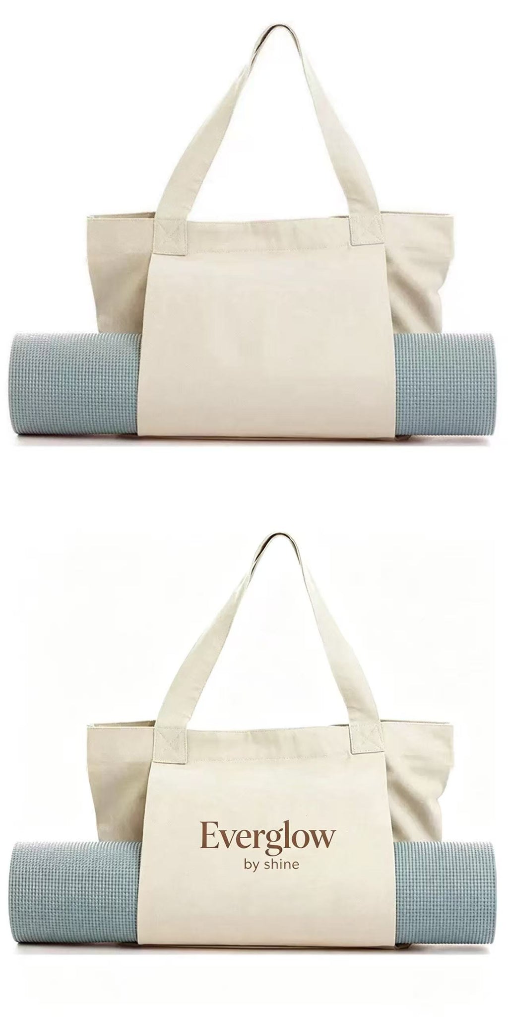 Everglow by shine Customizable Fitness Tote Bag - Yoga, Pilates & Workout Carryall
