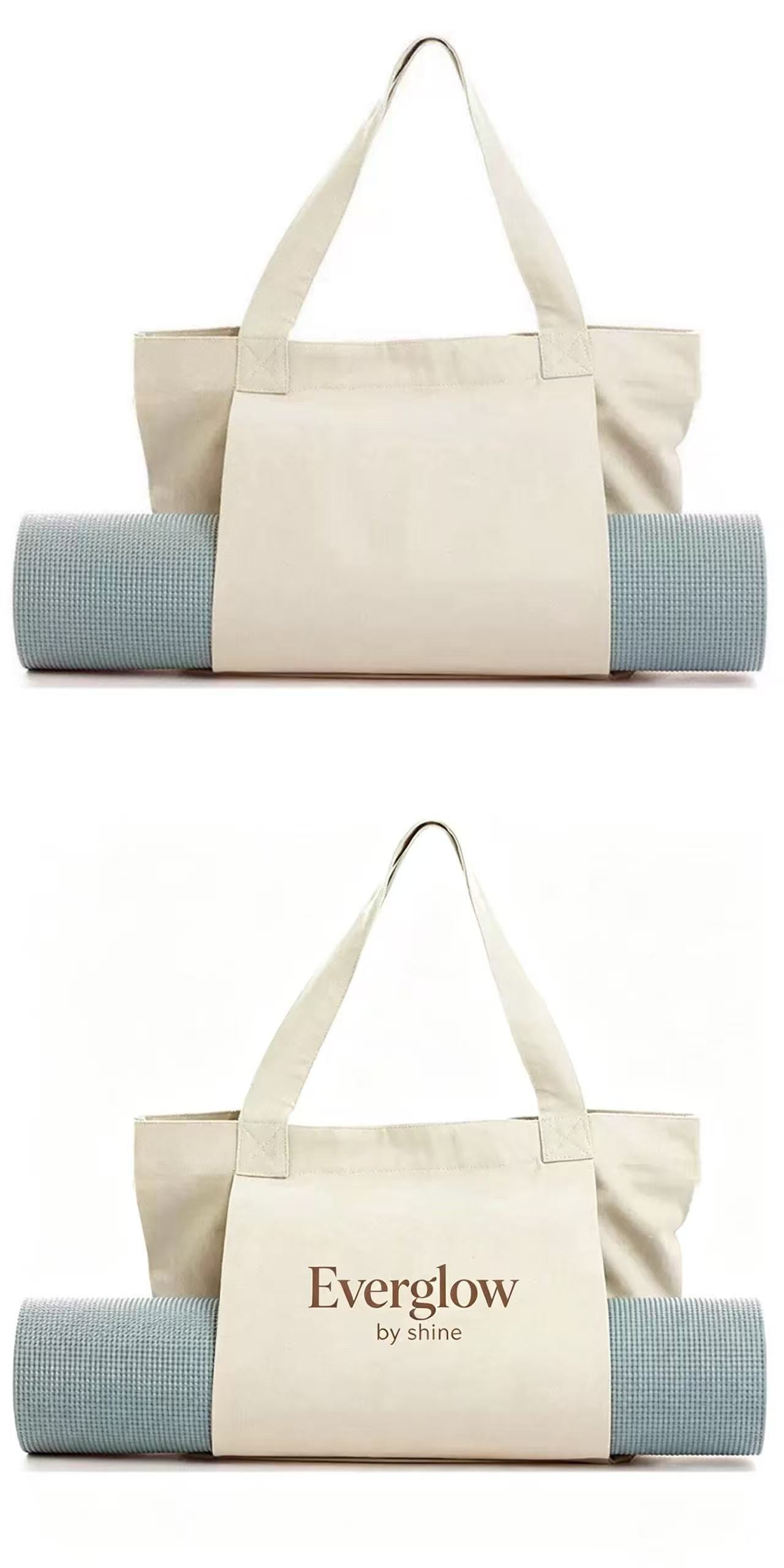 Everglow by shine Customizable Fitness Tote Bag - Yoga, Pilates & Workout Carryall