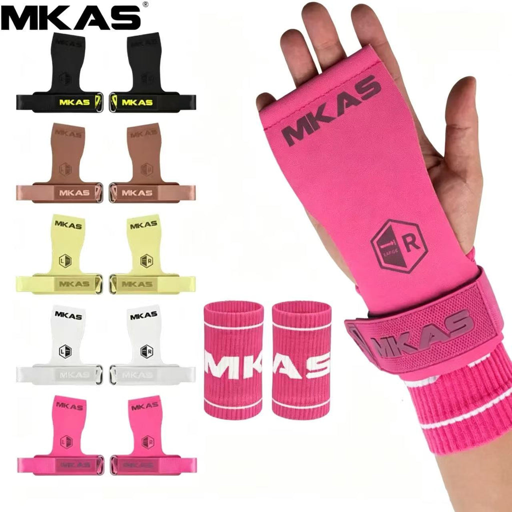 Premium Weightlifting Hand Grips with Wrist Support | 2-in-1 Gym Hand Guards for CrossFit, Lifting & Calisthenics
