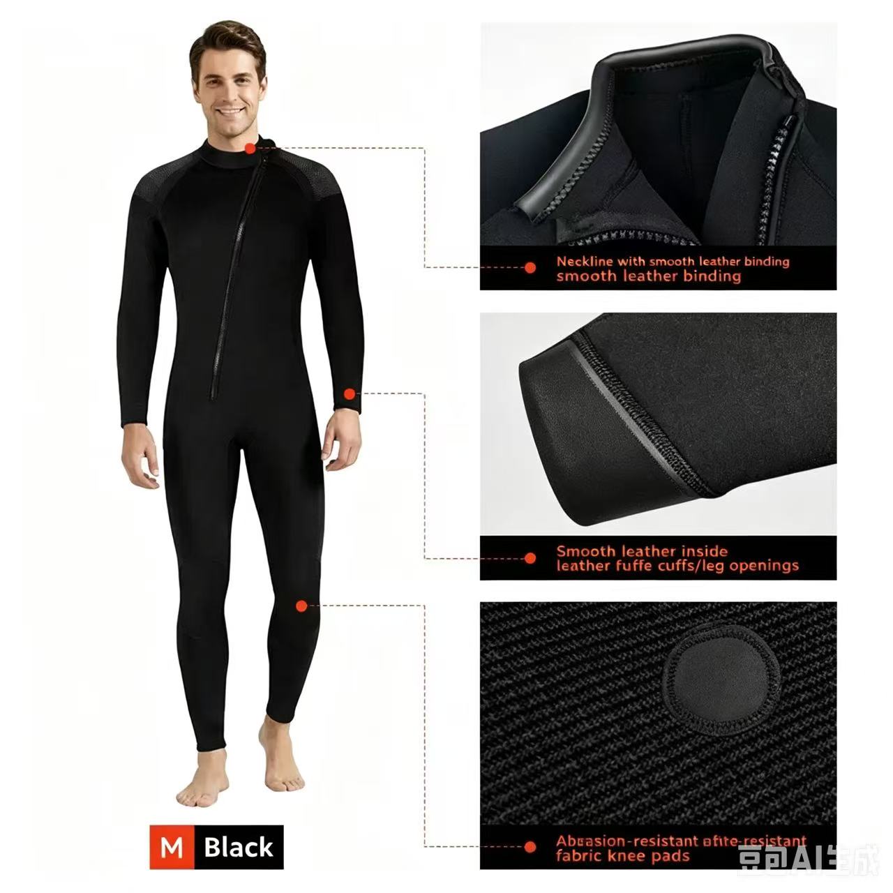 3mm Neoprene Full Wetsuit | Men & Women Thermal Surf & Diving Suit