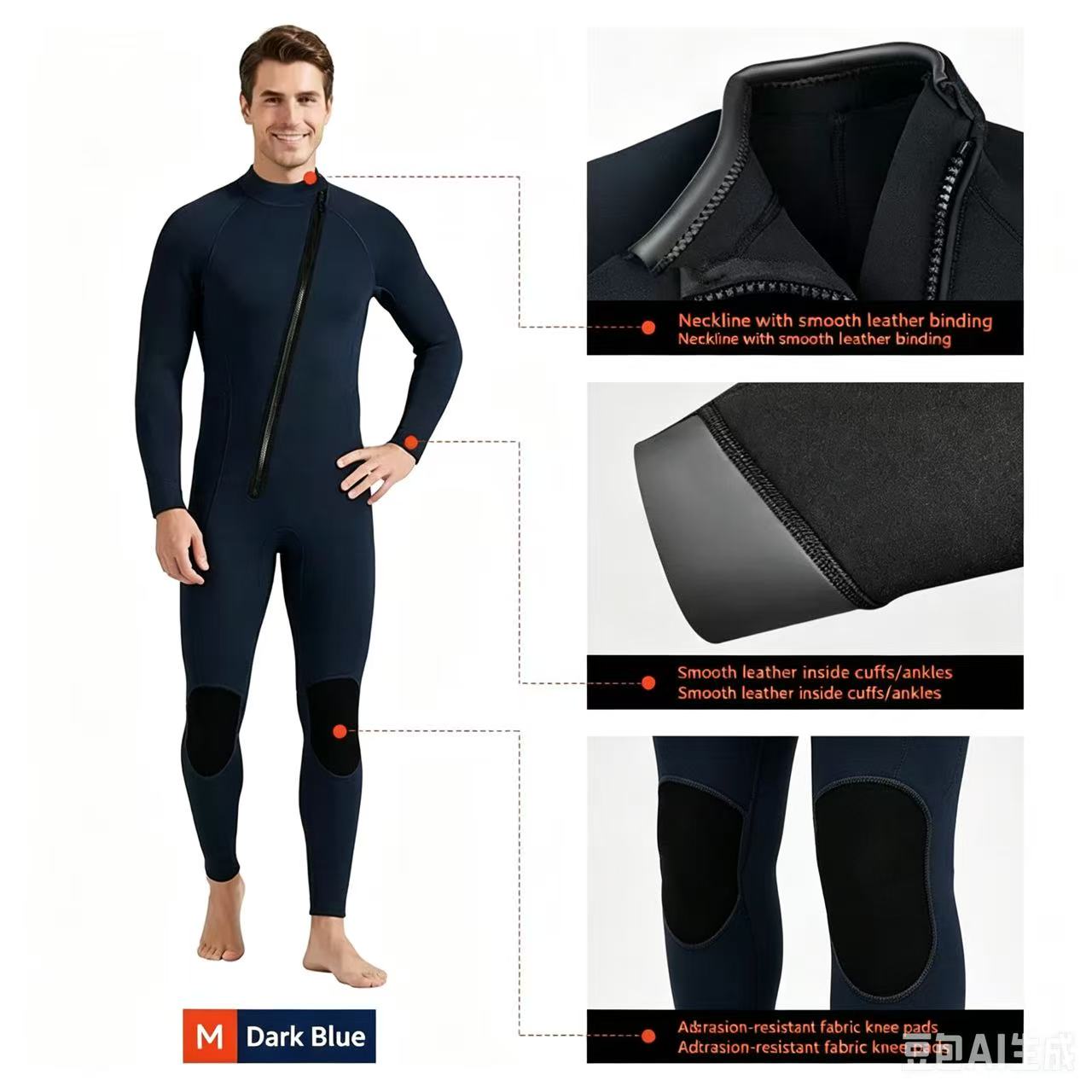 3mm Neoprene Full Wetsuit | Men & Women Thermal Surf & Diving Suit