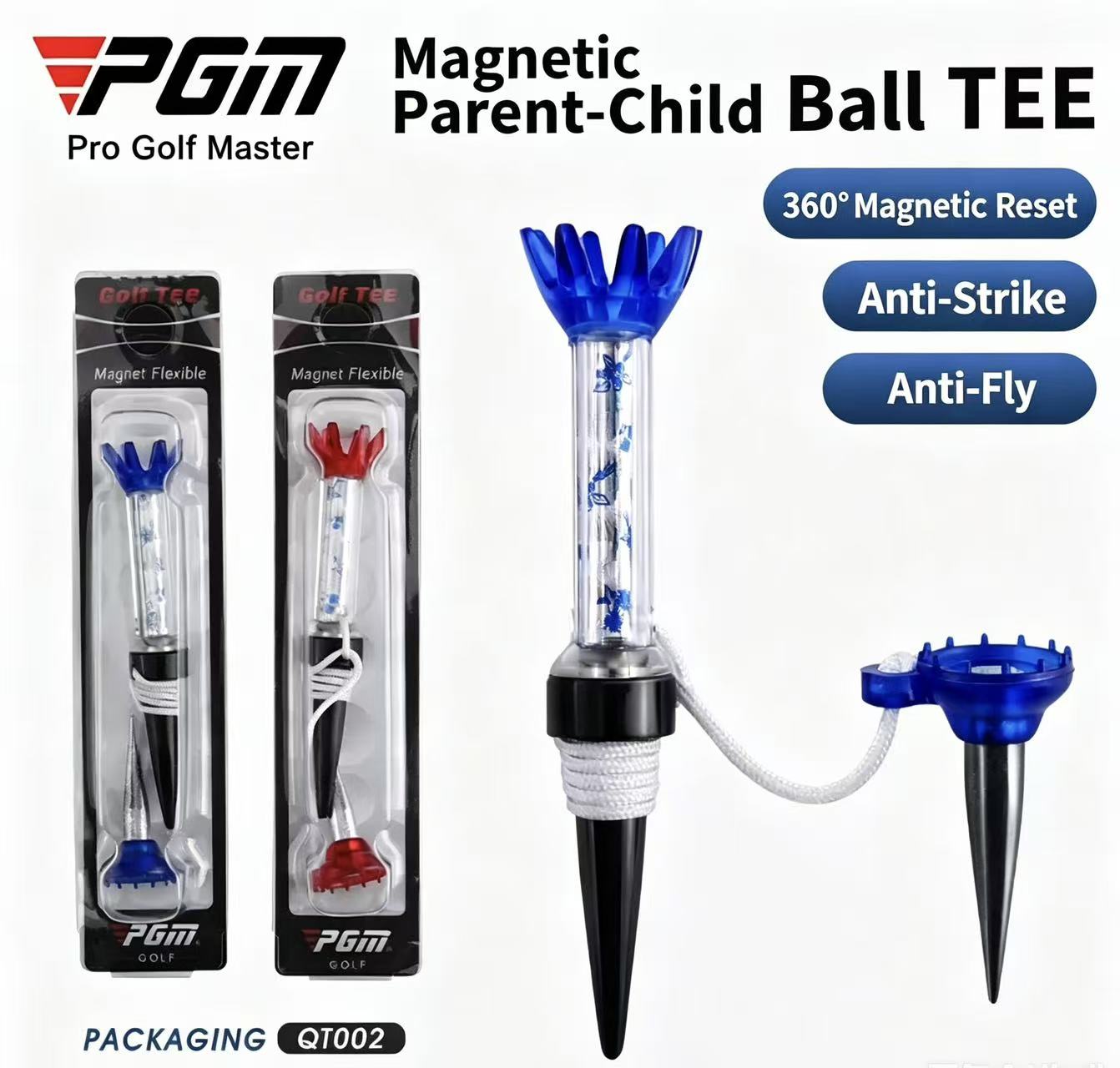 Magnetic Golf Tees | 360° Reset, Flexible & Durable Anti-Lost Golf Ball Tees