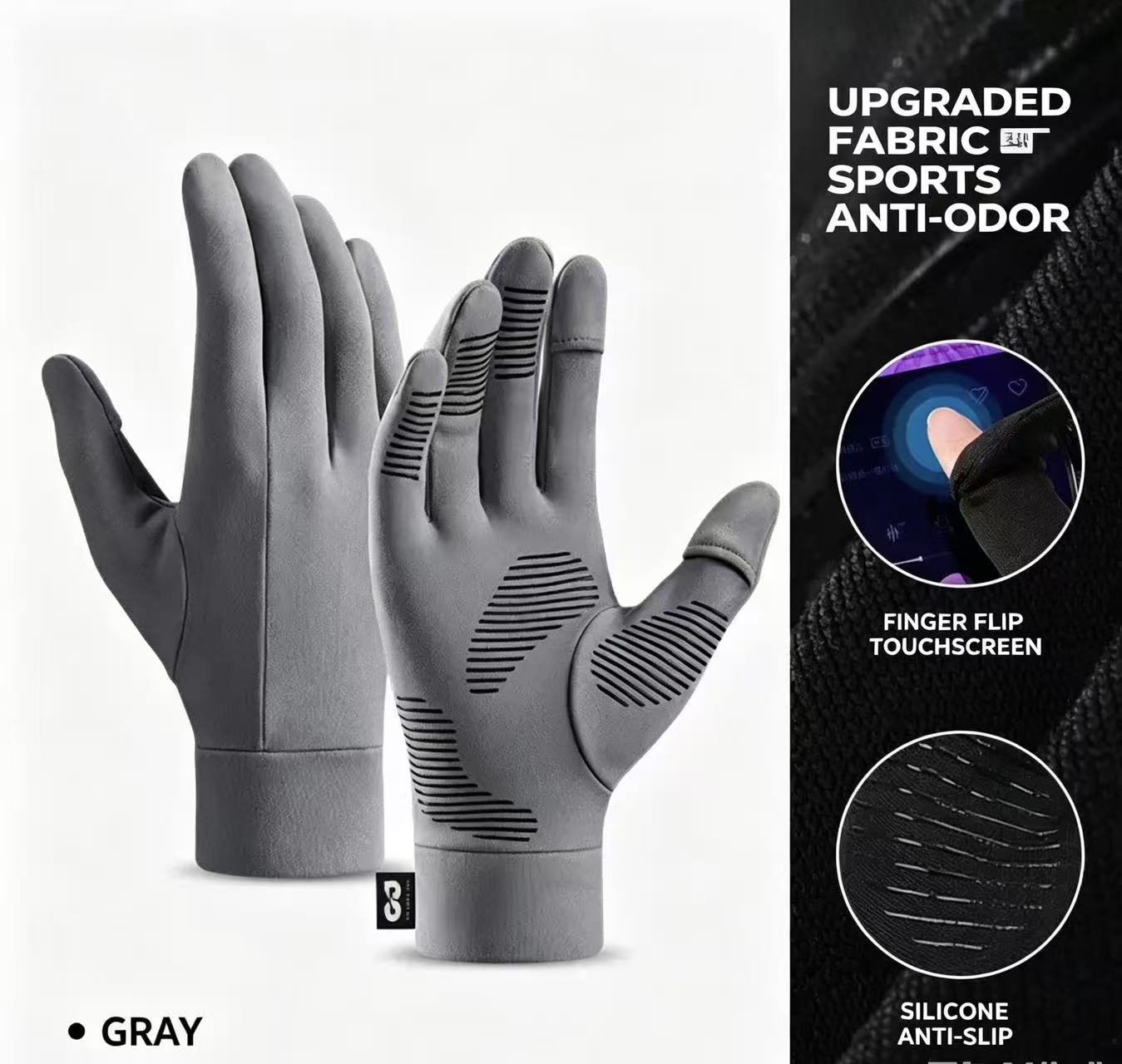 Ski Liner Gloves | Windproof Anti-Slip Touchscreen Thermal Gloves for Winter Sports