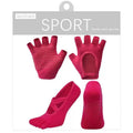 Non-Slip Pilates Five-Toe Socks with Grips & Hand Grips Set for Women - Workout Training Set